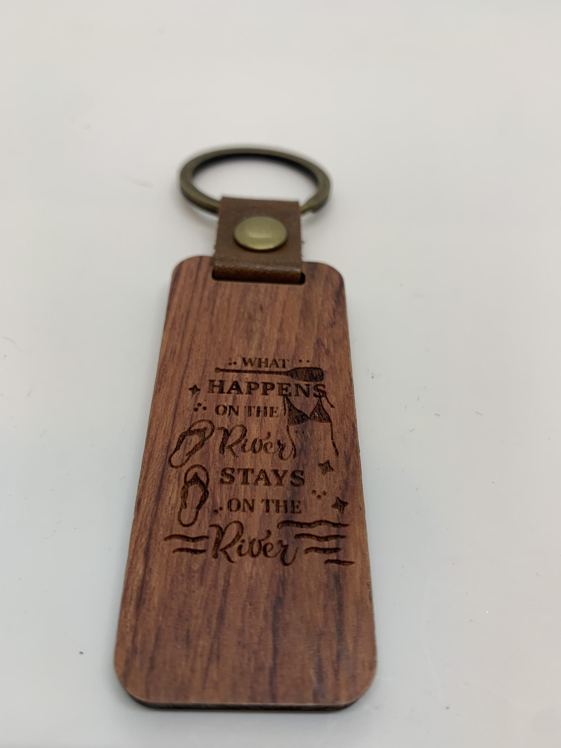 River Key Chain Personalized Laser Etched Wooden Key Chain - Laser Etched Keepsakes ...