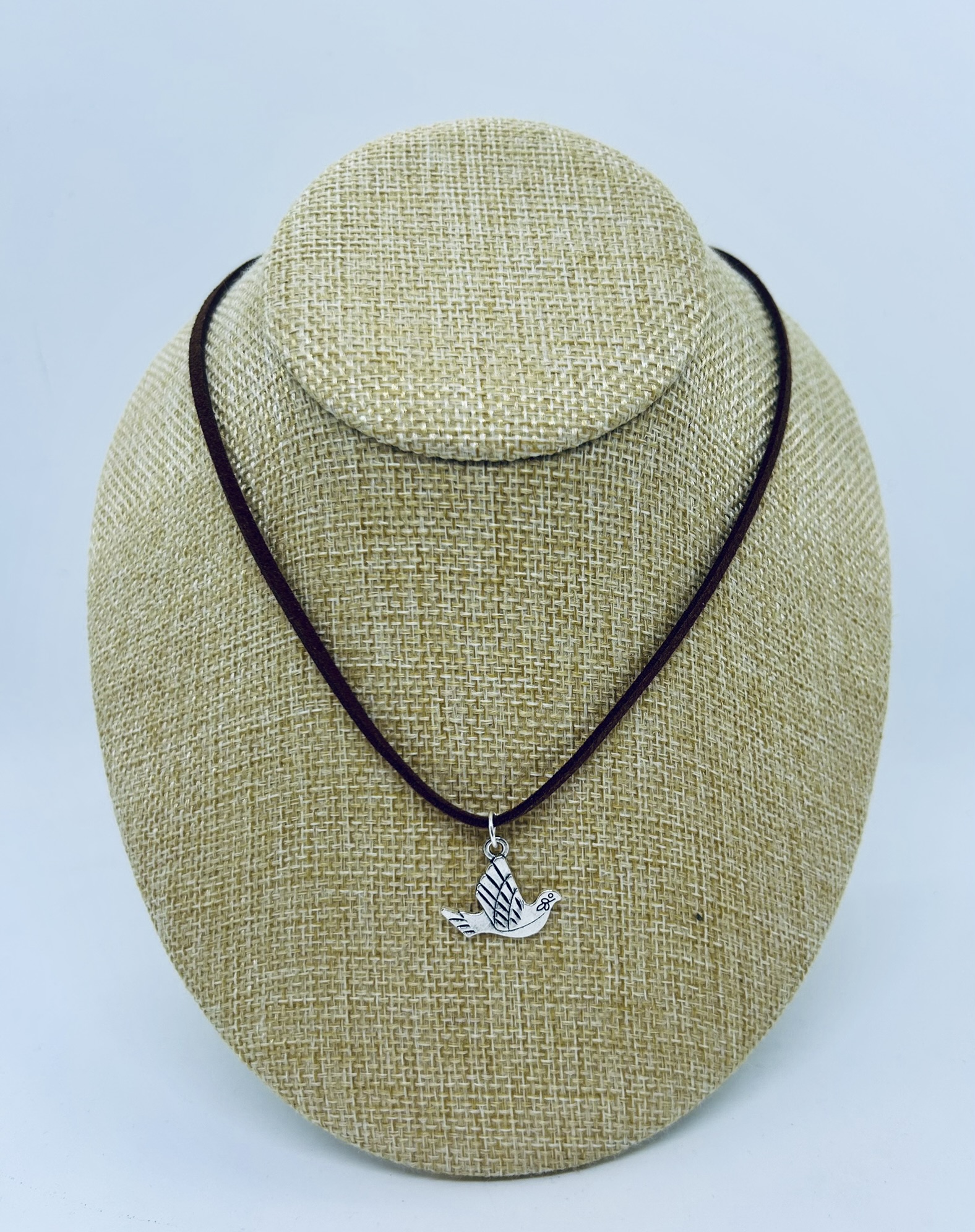 River Suede Peace Bird Necklace
