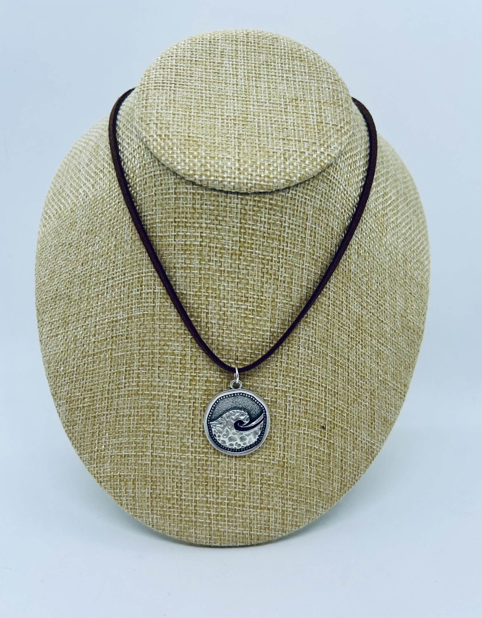 River Suede Standing Wave Necklace