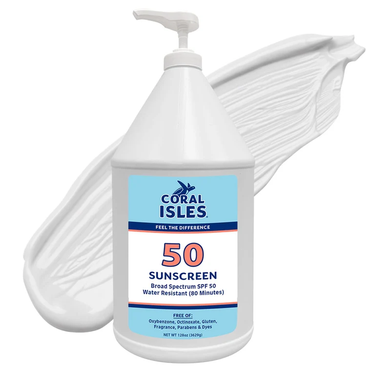 Coral Isles Sunscreen SPF 50 - Gallon Pump