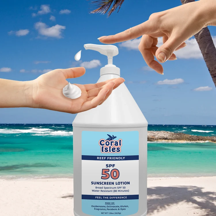Coral Isles Sunscreen SPF 50 - Gallon Pump - Image 3